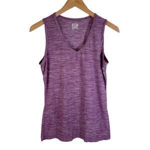 32 Degrees Cool Women's Athletic V-Neck Tank Top Purple Size Small Activewear
